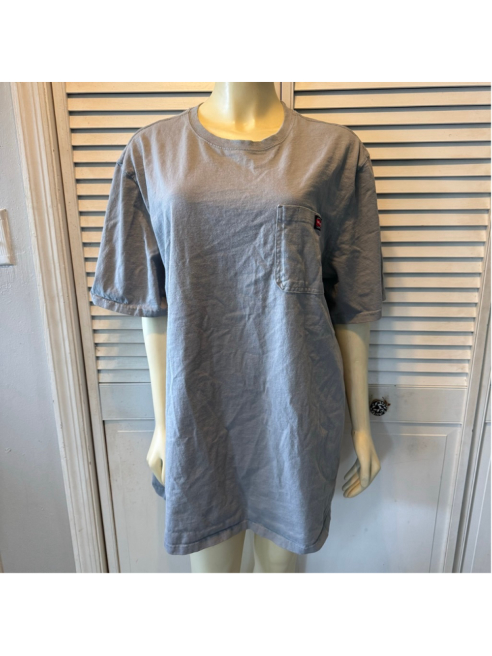 Wrangler Workwear Pocket T-Shirt Mens 2XLT Gray Heavyweight Cotton Tee Tall